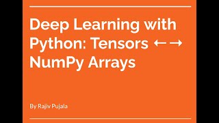 8 Deep Learning with PyTorch: Tensors to Numpy, Manual seed and GPU to CPU and CPU to GPU