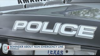 Reminder to use non-emergency phone line