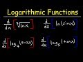 Derivative of Logarithmic Functions