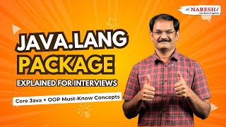 Java.lang Package Explained for Interviews | Core Java + OOP Must-Know Concepts | NareshIT
