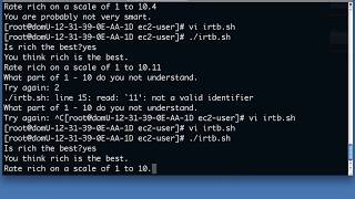 Shell scripting while loops