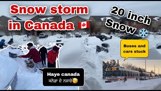 First time this much snow😮 || STORM || Canada life