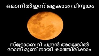 ഒമാനിൽ ഇന്ന് ആകാശ വിസ്മയം || സ്ട്രോബെറി ചന്ദ്രൻ അല്ലെങ്കിൽ റോസ് മൂണിനായി കാത്തിരിക്കാം