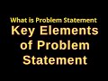 what is problem statement in research l key elements of problem statement