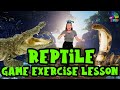 Reptile Exercise For Kids | Learn about Reptiles and 5 Different Snakes | The Floor is Lava Game