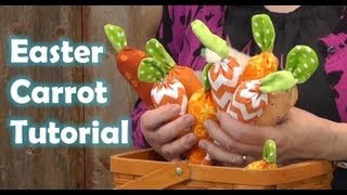 How To Make a Cute Easter Carrot with Fabric Scraps!