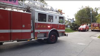 Cincinnati - Engines 19 & 49, Ladder 29 Responding to 2-Alarm Fire