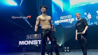 FANCAM - Wonho shirtless in Newark - 180722