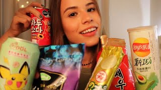 ASMR PROVANDO COMIDAS ASIÁTICAS PELA PRIMEIRA VEZ