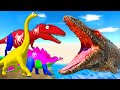 Rescue TEAM Godzilla & KONG From EVOLUTION OF BLOOP: Who Will Win - FUNNY DINOSAUR ARBS