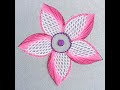 bordados flower easy beautiful gorgeous pink flower Simple Basic Latest stitch/Hand Embroider florar