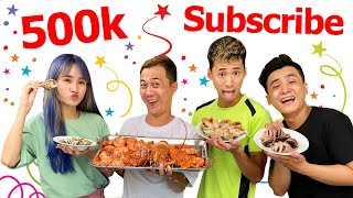 Làm Mâm Hải Sản Khổng Lồ Ăn Mừng 500k Sub - Thạc Đức Vlog