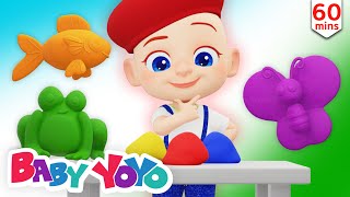 The Colors Song (Color Clay) + more nursery rhymes & Kids songs - Baby yoyo