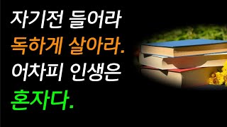 독하게 살아라 어차피 인생은 혼자다 |두번반복|옛성인의가르침|인생의비밀공간