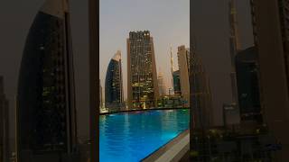 Gevora Hotel pool view! #travel #dubai #uae #insidedubai #burjkhalifa #gevorahotel