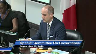 Special Committee on Governance - September 25, 2019