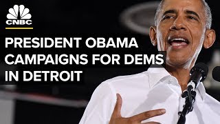 President Obama Campaigns for Democrats in Detroit - Oct. 26, 2018