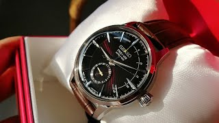 Unboxing of the SEIKO Presage SSA393J1/SARY135 Cocktail Time Black Cat Martini Power Reserve