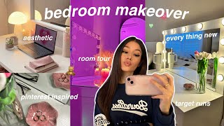 extreme bedroom makeover🤍🌷 *pinterest inspired 🧸🎀, starting over, room tour, vlog,