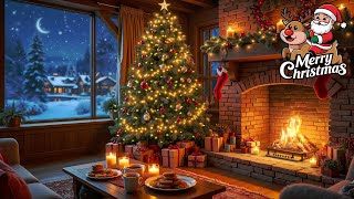 Instrumental Christmas Music🎅Piano Covers of Traditional Christmas Songs🎁Relaxing Fireplace Ambience