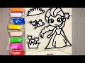 Tô màu bọt xốp slime công chúa chibi đáng yêu - Painting Elsa Princess by Foam Slime