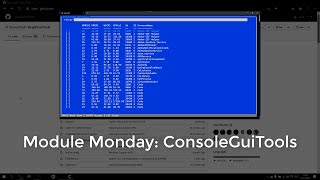 Module Monday: ConsoleGuiTools