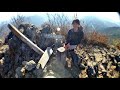 「プロガイド登山動画」「二子山中央稜 一峰 トップから西岳山頂主峰 二峰 トップへ！二子山中央稜 動画no.9 、西岳ー紅葉の秩父のジャンダルム、埼玉県秩父小鹿野、西上州、本峰」