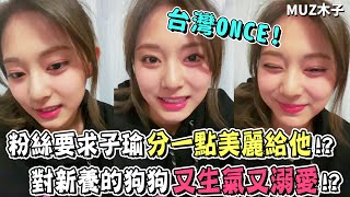 【TWICE】被要求把美麗分給粉絲的子瑜!? 跟台灣的ONCE打招呼！新養的狗狗名字的由來是!?