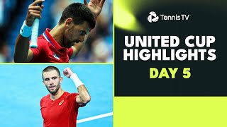 Djokovic vs Lehecka; Coric vs Griekspoor; Tsitsipas/Sakkari Play | United Cup 2024 Day 5 Highlights