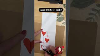 Can You Make An Easy Quick Valentine Card?  You bet! #shorts #shortsvideo