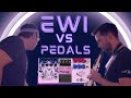 we tried the Akai EWI through a bunch of guitar pedals (boss, eqd, jhs)