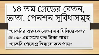 Govt job salary bd | 14th grade Govt job salary scale | সরকারি চাকরির ১৪ তম গ্রেডের বেতন স্কেল |