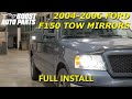 Full Tow Mirror Install: 2004-2006 Ford F150 Tow Mirrors (2015 Style) - Boost Auto Parts