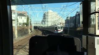 東武東上線　普通　池袋行　(快速急行　小川町行の電車から撮影)