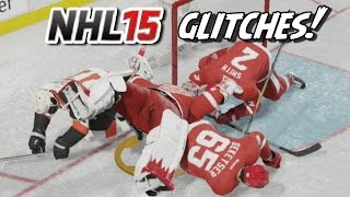 NHL 15 Funny Glitches, Hits & Moments! #3 - Crazy Glove, Huge Pile up, Teleporting Stick