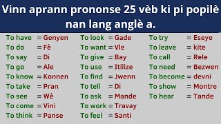 Ann aprann Pale Anglè ak Ann Pale Anglè kou Anglè ak Vokabilè Anglè - kou Anglais - Vokabilè Anglais