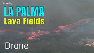 Lava spreading by two routes on 17.10 4K Sunset Drone. Air 2S.