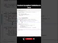 Custom Exception Validation in Java | Eclipse Java Tutorial