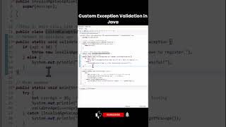 Custom Exception Validation in Java | Eclipse Java Tutorial