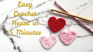 How to Crochet a Heart in Just 5 Minutes! ❤️