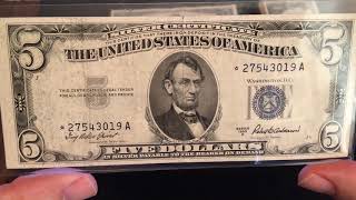 1953 A $5 star note