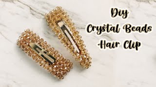 DIY Crystal Beads Hair Clip | DIY Pearl Hair Clip | Pearl Hair Accessories