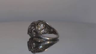 Antique 1925s Art Deco Era Platinum Diamond Ring, Old Miners 3cttw, *VERY UNIQUE*, ATL #292A