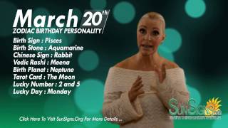 March 20th Zodiac Horoscope Birthday Personality - Pisces - Part 2