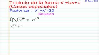 Trinomio De La Forma Ax2 Bx C N 02