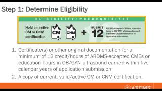 ARDMS Midwife Sonography Certification Process Webinar