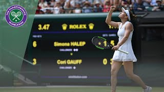 Simona Halep vs Coco Gauff Wimbledon 2019 fourth round highlights