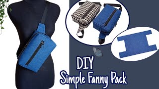 DIY Cara Membuat Tas/Fanny Pack Tutorial & Pattern