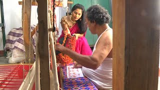 Puttapaka Double Ikkat & Rajkot Fabrics Weaving - Krishnamma Sogasulu || Pushkaralu Special