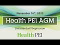 health pei annual general meeting november 16 2022